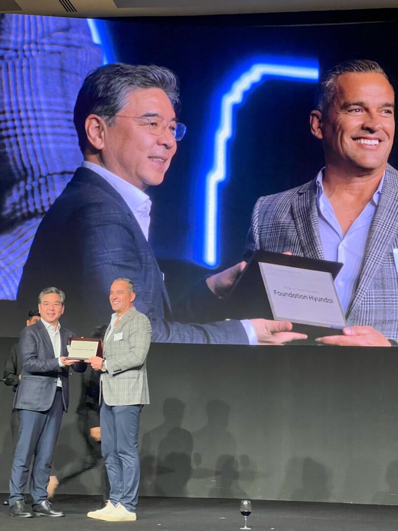 Kevin Pride of Team Hyundai Receiving an Award
